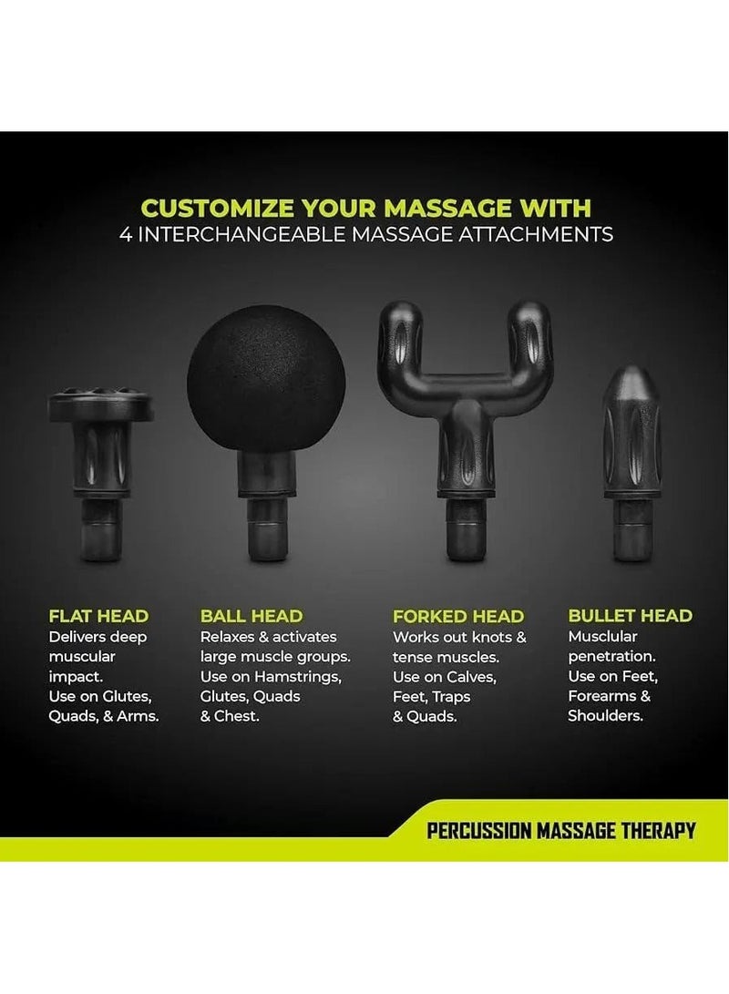 Generic Mini Massage Gun Percussion Deep Tissues Muscle Massager Gun With 6 Speeds Massage Device Super Quiet Portable Electric Handheld Body Massager For Back Neck Pain Relief, Grey  - Image 2