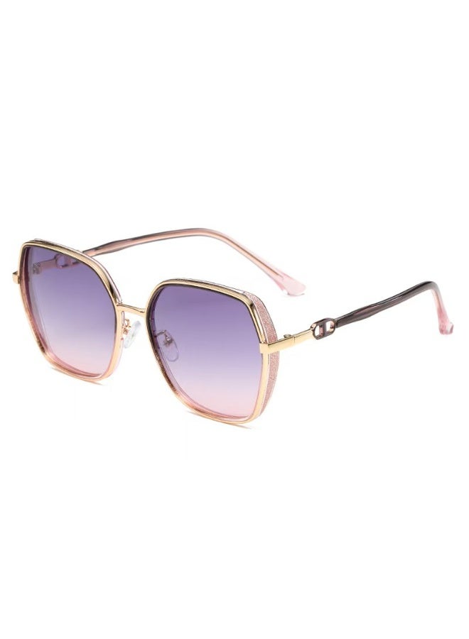 Fashion  Square Sunglasses Women UV400 Anti-Glare Trendy Big Frame Luxury Sun Shades - Image 1