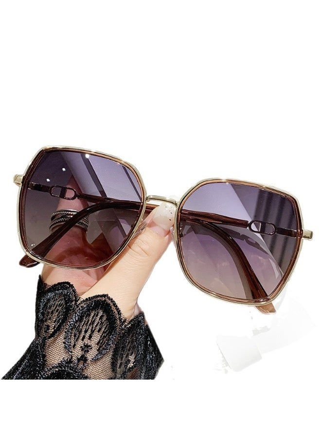 Fashion  Square Sunglasses Women UV400 Anti-Glare Trendy Big Frame Luxury Sun Shades - Image 3