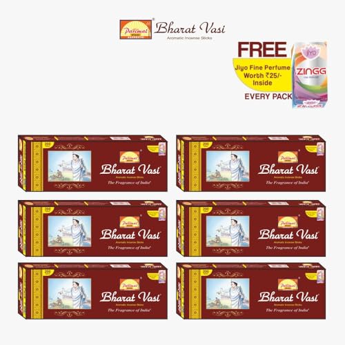 PARIMAL Bharat VASI Incense Sticks | Jumbo Pack | Pack of 6-200 Grams X 6 = 1200G | The Fragrance of India | Aromatic AGARBATTI - Image 3