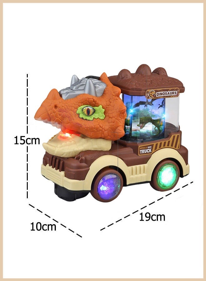 Aimayapet Dinosaur Truck Toys, Dinosaur Toy Cars, Dinosaur Transport Truck, Light Up Dino Truck with Smoke, Flashing Lights & Music, Birthday Gifts Toys For Baby, Dinosaur Transport Truck, Fun Dinosaur Toddler Toys Gifts For 3+ Year Boys Girls, Battery Operated - Image 2