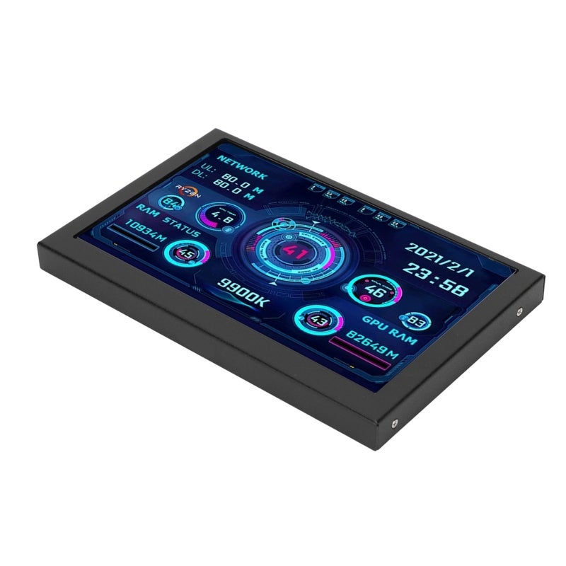 مراقبي معالج الكمبيوتر المحمول (PC CPU Monitor) مع شاشة IPS بقياس 5 بوصة - مواضيع قابلة للتحديد مدمجة، مراقبي بيانات الكمبيوتر لـ نظام ويندوز، مراقبة في الوقت الفعلي لـ غلاف الجهاز - Image 5