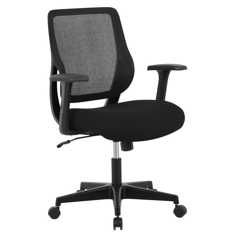 Realspace Sensi MeshFabric LowBack Task Office Chair Black BIFMA Compliant - Image 1