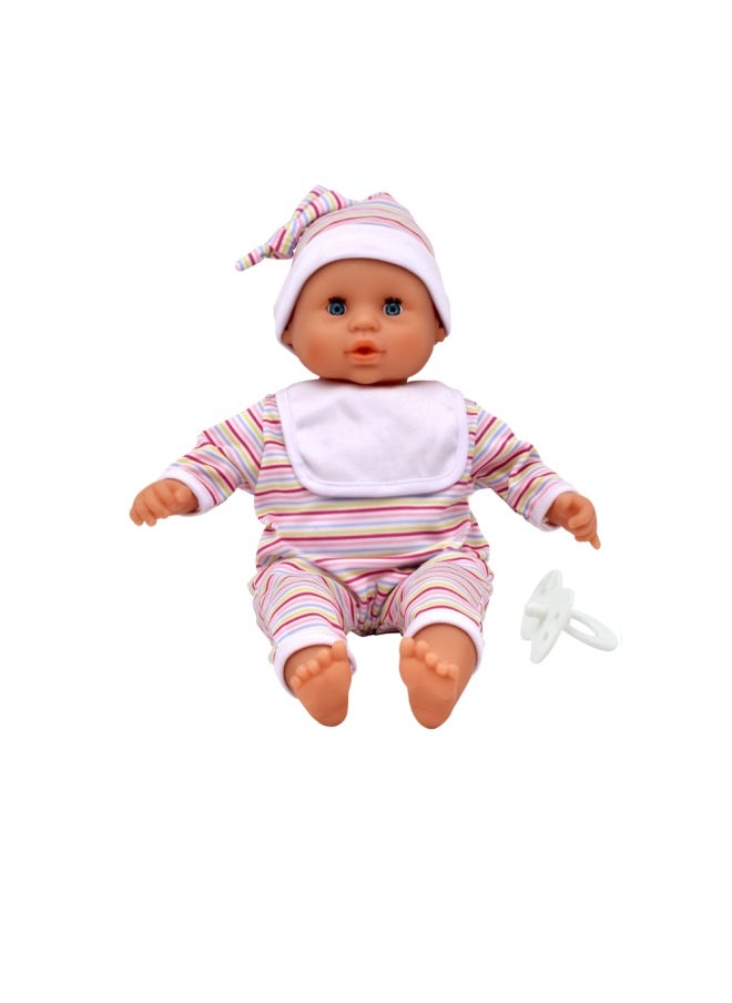 dolls world Baby Babble 15 inch Deluxe Soft Doll 16 Baby Sounds Sleeping Eyes from Peterkin gift for kids of Age above 3 years  - Image 3