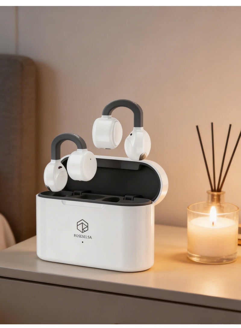 ROSESELSA OpenFree，Open-Ear ，Wireless TWS Bluetooth Earbuds LDAC Hi-Res 52H Playtime MIC AI Noise Reduction Ear Clip Non-In-Ear Clip On Headphones for Sports Running Office iOS Android - Image 2