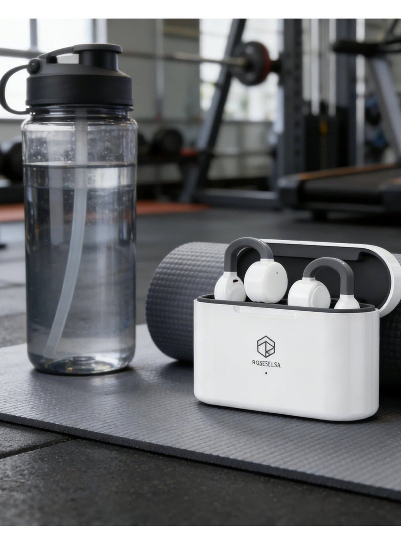 ROSESELSA OpenFree，Open-Ear ，Wireless TWS Bluetooth Earbuds LDAC Hi-Res 52H Playtime MIC AI Noise Reduction Ear Clip Non-In-Ear Clip On Headphones for Sports Running Office iOS Android - Image 4