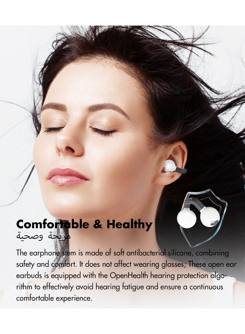 ROSESELSA OpenFree Open-Ear Clip-On Earbuds, Wireless Sports Headphones, 52H Battery, LDAC Hi-Res Audio, AI ENC Clear Calls, Bluetooth 5.4, Secure Fit for Running & Daily Use - Image 3
