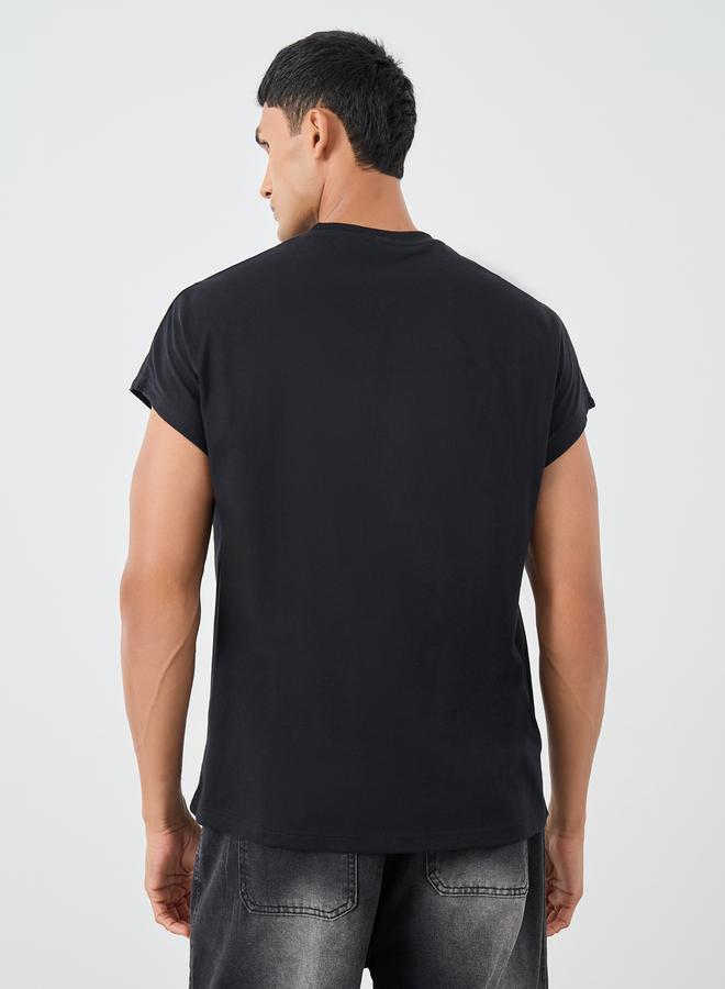 Styli Minimal Print Crew Neck T-Shirt - Image 4