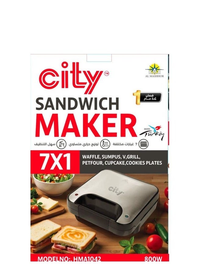 City - CITY 7-in-1 multi-use sandwich and waffle maker - Image 1
