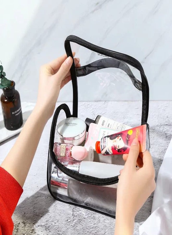 Luxula Multi Functional Large Cosmetic Bag with Hook Toiletry Bag Wash Make Up Bag PVC Waterproof Zippered Cosmetic Bag Portable Carry for Women and Men (1PCS) (Transparent) - Image 4