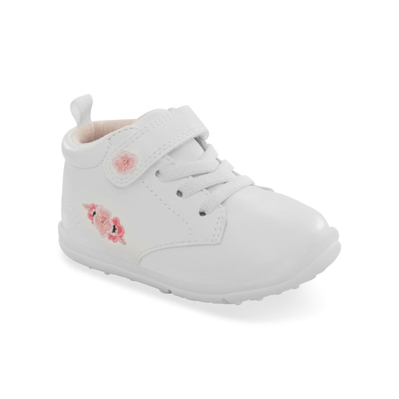 Carter's baby boys Charlie-p First Walker Shoe, White, 4.5 Infant US