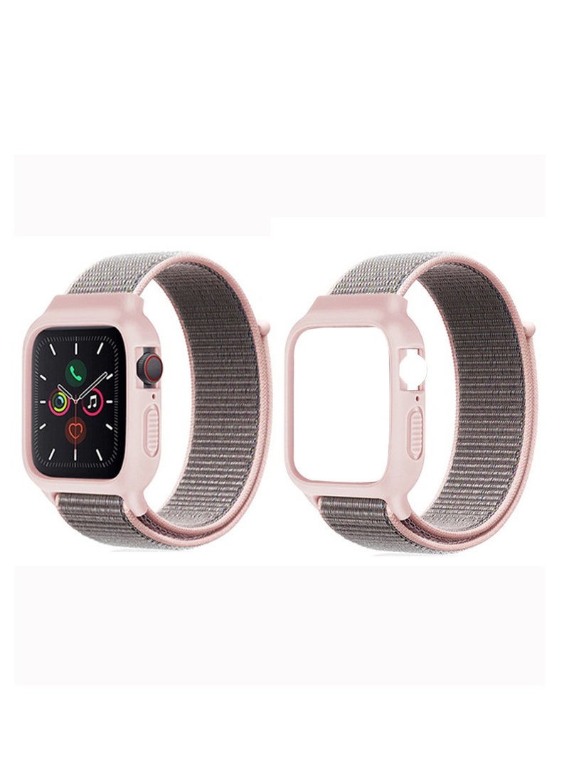 Sport Band and Case for Smart Watch Band 38mm 40mm 41mm, Protective Silicone Bumper Case with Loop Strap for Series 9/8/7/6/5/4/3 for Women Men  - Image 1