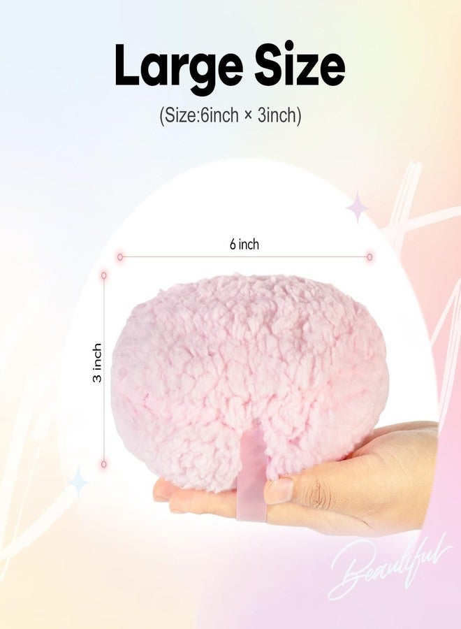 Qopoto Powder Puff and Container, Large 6'' Body Powder Puff for Dusting Powder, Women Powder Puff with Storage Jar for Bath, Body Powder Applicator and Oversize Powder Puffs (Charming Pink) - Image 3
