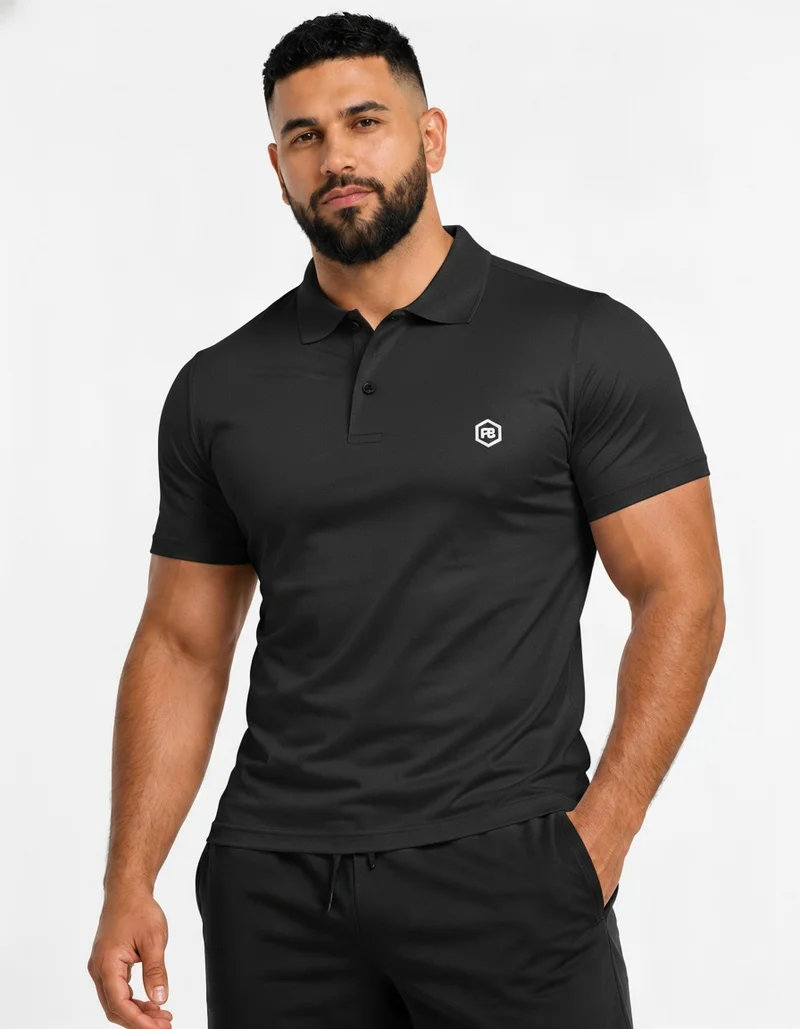 Prima Ace Men's Polo Outdoor & Active Luxury Black