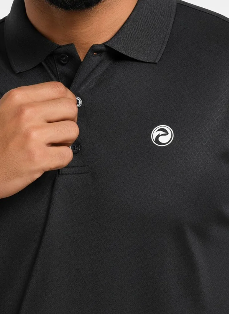 بريما إيس رجالي Polo الهواء الطلق والنشاط لاكشري Black
