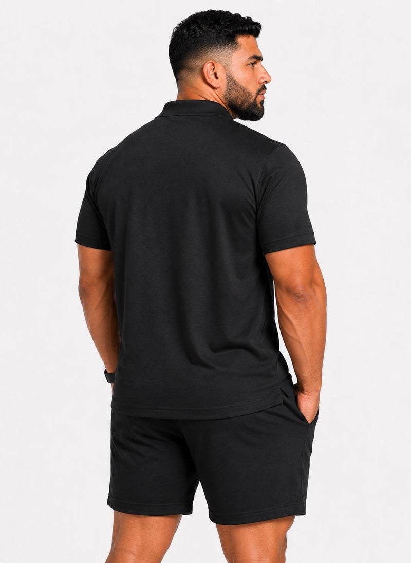 بريما إيس رجالي Polo الهواء الطلق والنشاط لاكشري Black - Image 4