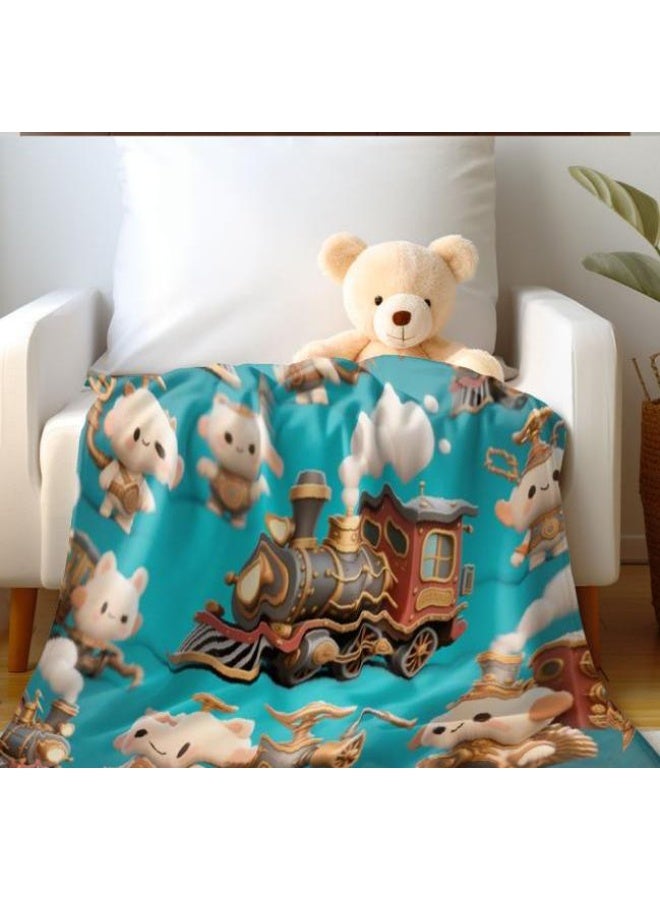 general Baby and children's cartoon flannel thin blanket (warm and comfortable, suitable for sleep, game use) 70cm*100cm - Image 3