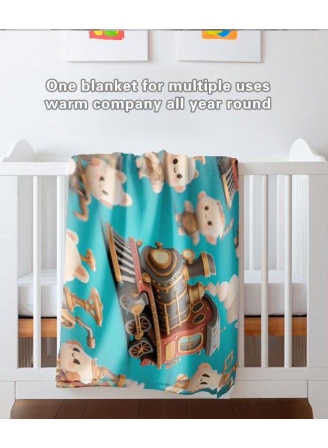 general Baby and children's cartoon flannel thin blanket (warm and comfortable, suitable for sleep, game use) 70cm*100cm - Image 4