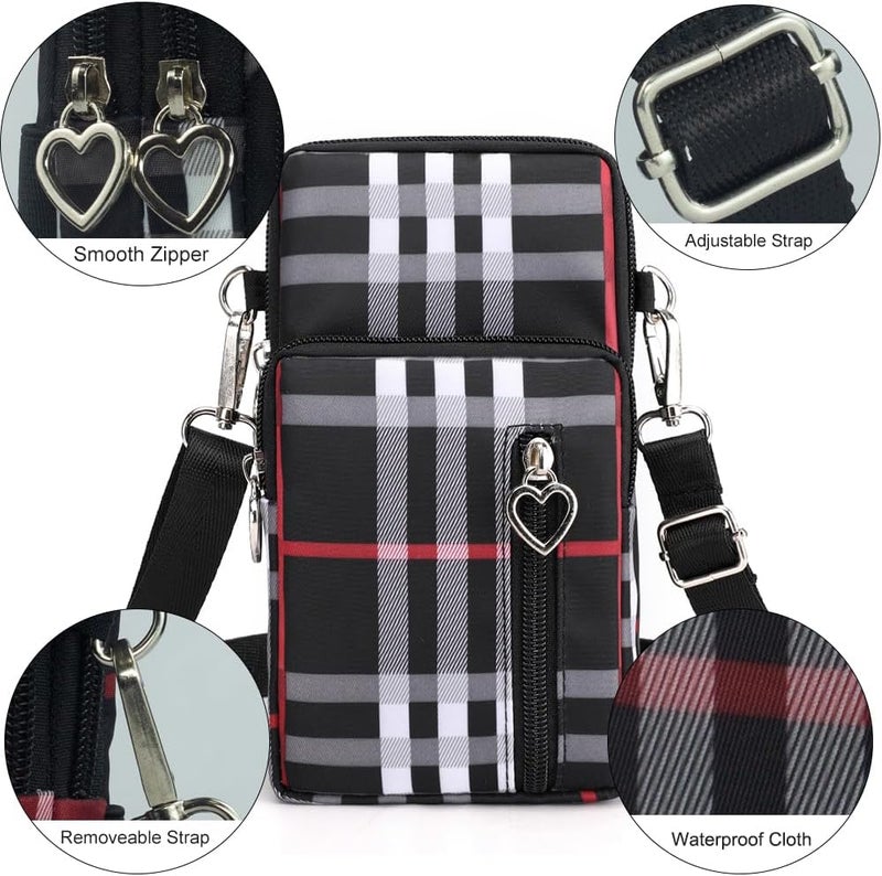 JANKS Small Crossbody Bag for Women - Mini Phone Purses with Crossbody Strap and Wallet - Nylon Arm Bag - Image 3