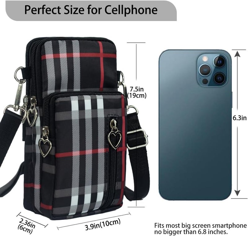 JANKS Small Crossbody Bag for Women - Mini Phone Purses with Crossbody Strap and Wallet - Nylon Arm Bag - Image 2