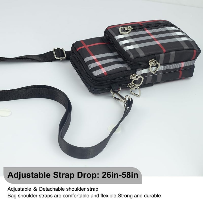 JANKS Small Crossbody Bag for Women - Mini Phone Purses with Crossbody Strap and Wallet - Nylon Arm Bag - Image 4