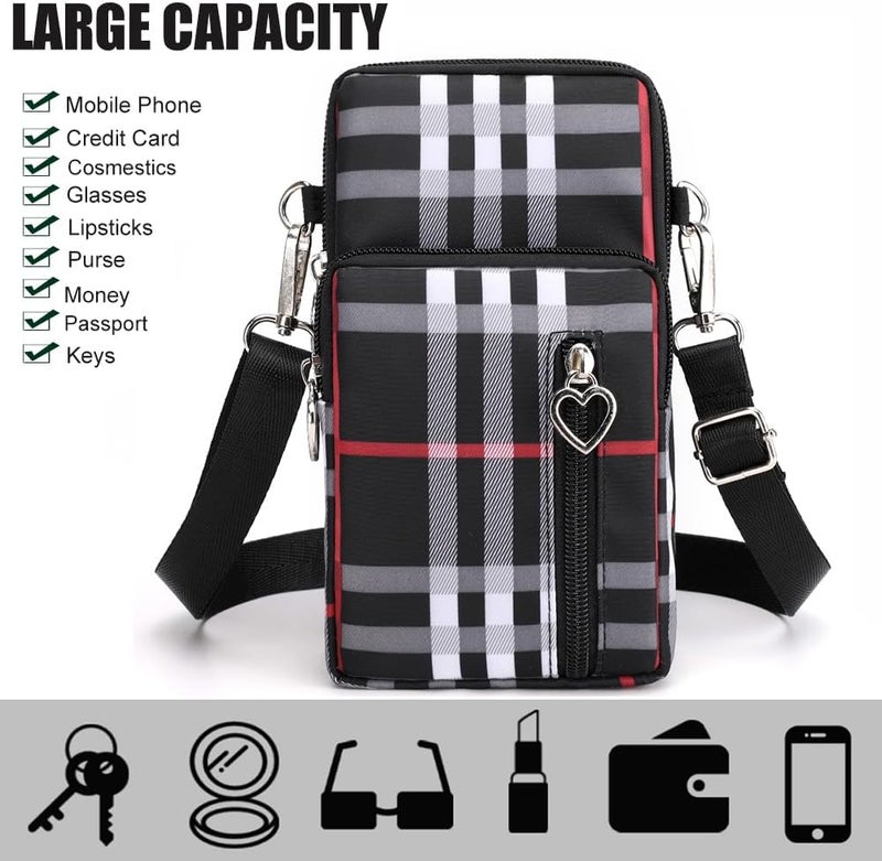 JANKS Small Crossbody Bag for Women - Mini Phone Purses with Crossbody Strap and Wallet - Nylon Arm Bag - Image 5