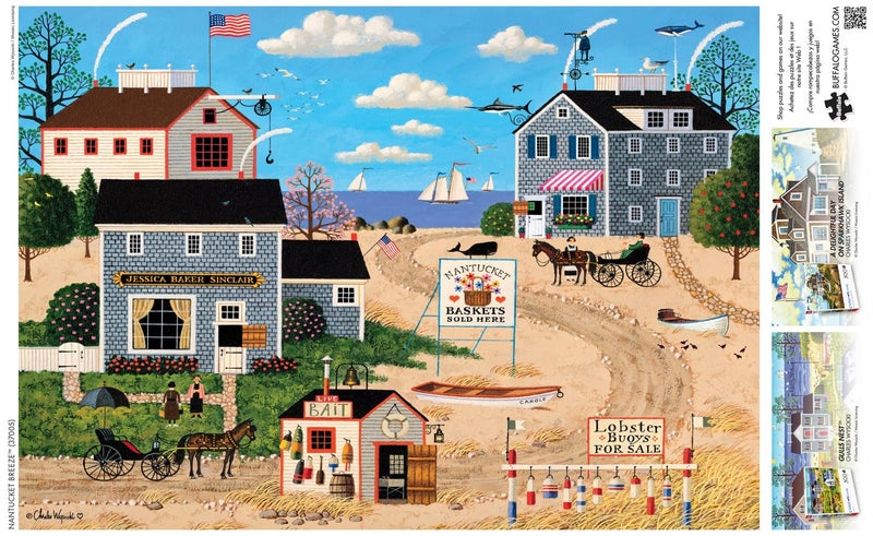 Buffalo Games - Charles Wysocki - Nantucket Breeze - 500 Piece Jigsaw Puzzle for Adults -Challenging Puzzle Perfect for Game Nights - Finished Size is 21.25 x 15.00 - Image 5