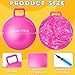 Lewtemi 3 Pcs 29 Inch Bouncing Ball with Handle Outdoors Hopper Jumping Hopping Ball and Air Pump for Sports Exercise Light Blue Yellow Pink - Image 4