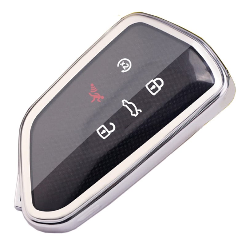 Key Fob Cover Fit for Volkswagen VW MK8 GolfGTI Skoda Octavia Soft TPU Remote Holder Skin Protector Jacket Keyless Entry Sleeve Accessories Silver