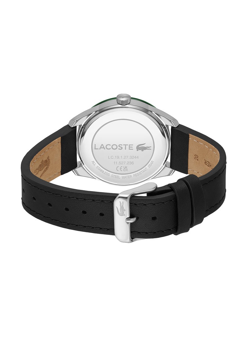 LACOSTE ساعة يد جلدية دائرية الشكل أنالوج للرجال 2011292 - 40 ملم  - Image 2