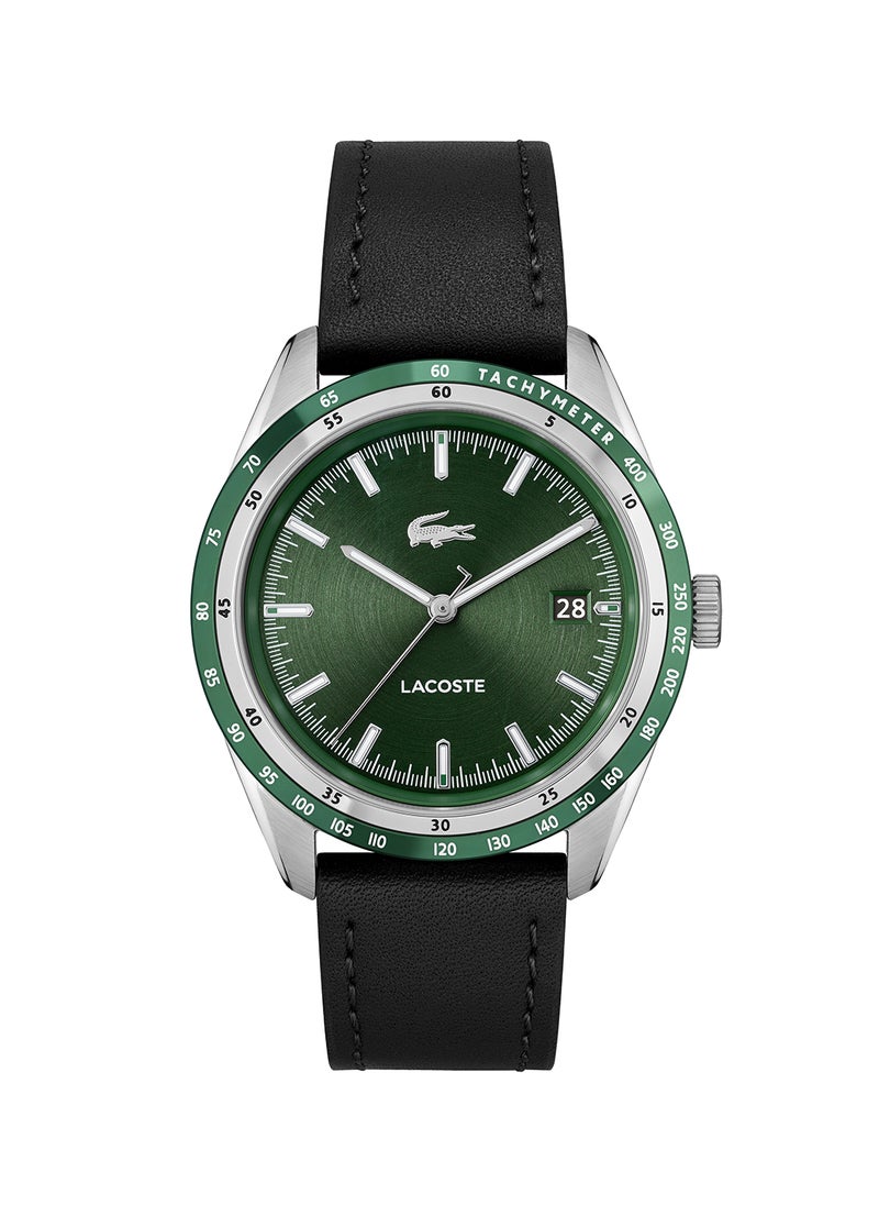 LACOSTE ساعة يد جلدية دائرية الشكل أنالوج للرجال 2011292 - 40 ملم  - Image 3