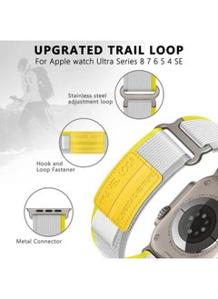 ALMNVO Trail Loop Nylon Band - Compatible with Apple Watch Ultra 2 Band 49mm 46mm 45mm 44mm 42mm 41mm 40mm 38mm Men Women,Rugged Braided Elastic Weave Sport Strap for iWatch Ultra Series 10/9/8/7/6/SE/5/4/3  - Image 3
