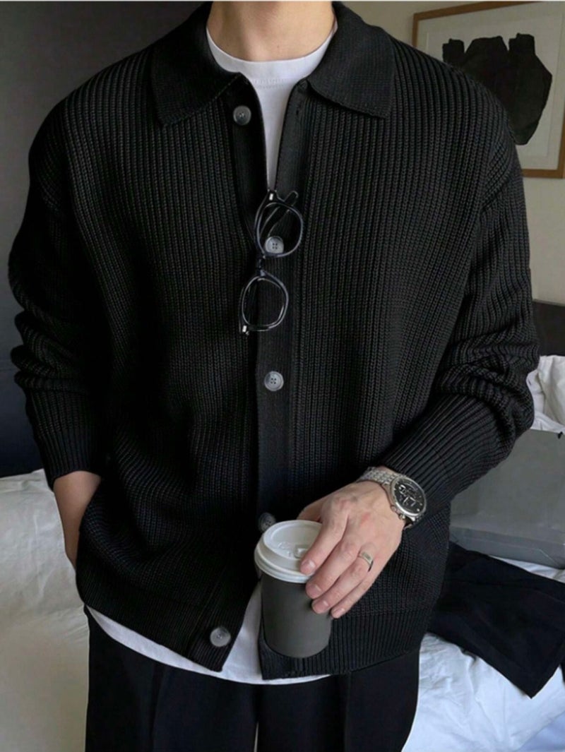 Tarz Cool Style Cool Button Detailed Regular Fit Cardigan  - Image 1