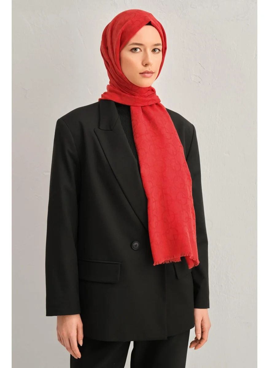 ARMINE Tencel Wool Geometric Pattern Shawl 13