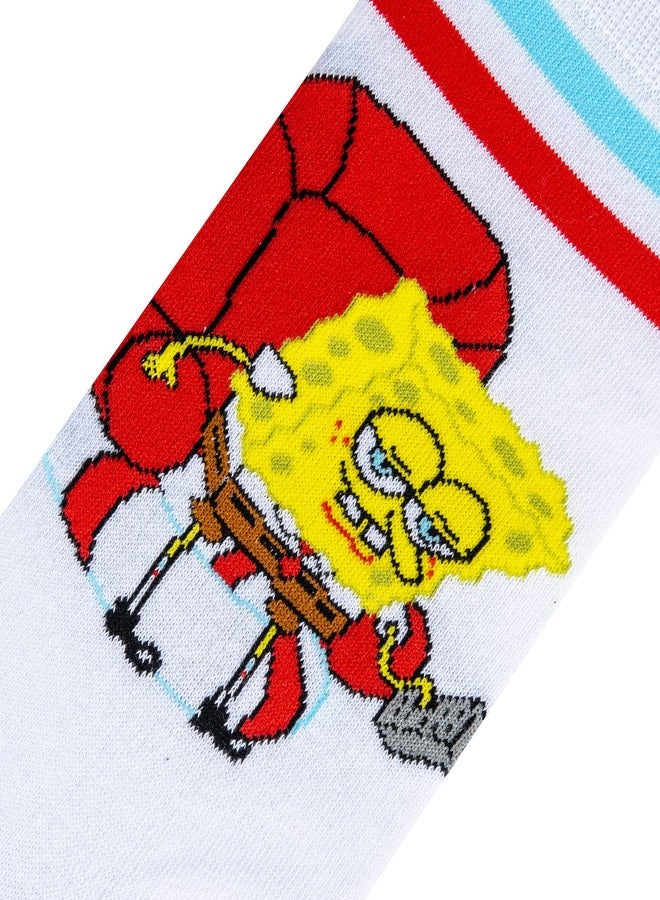 Odd Sox جوارب رائعة، سبونج بوب سأخرج، جوارب نسائية بطول متوسط، طبعة رسومية مرحة - مقاس كبير - Image 4
