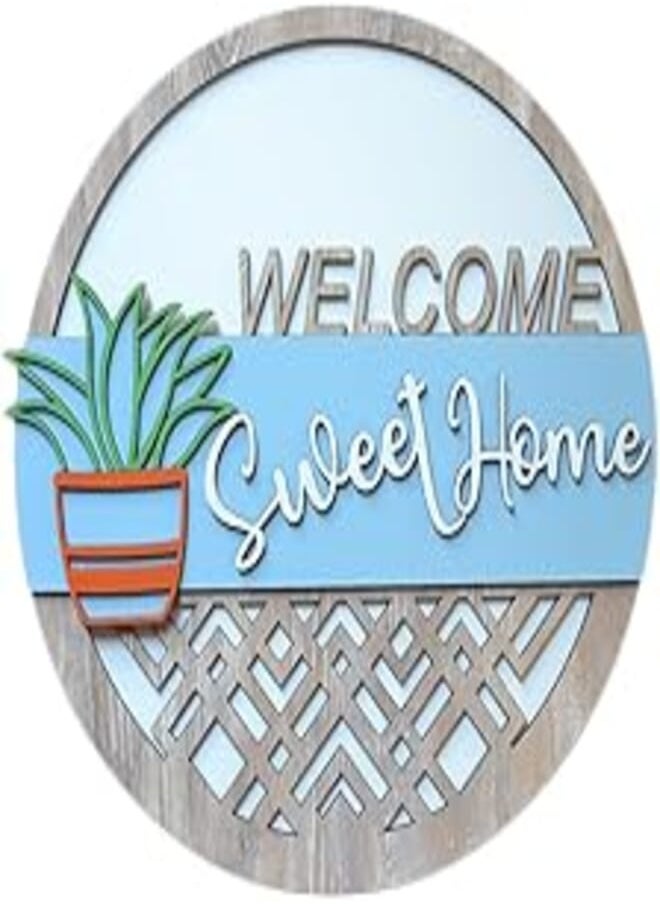 Momentum Momentum Sweet Home Bright Circular Wood Wall Accessory, 35 cm x 35 cm Size 
