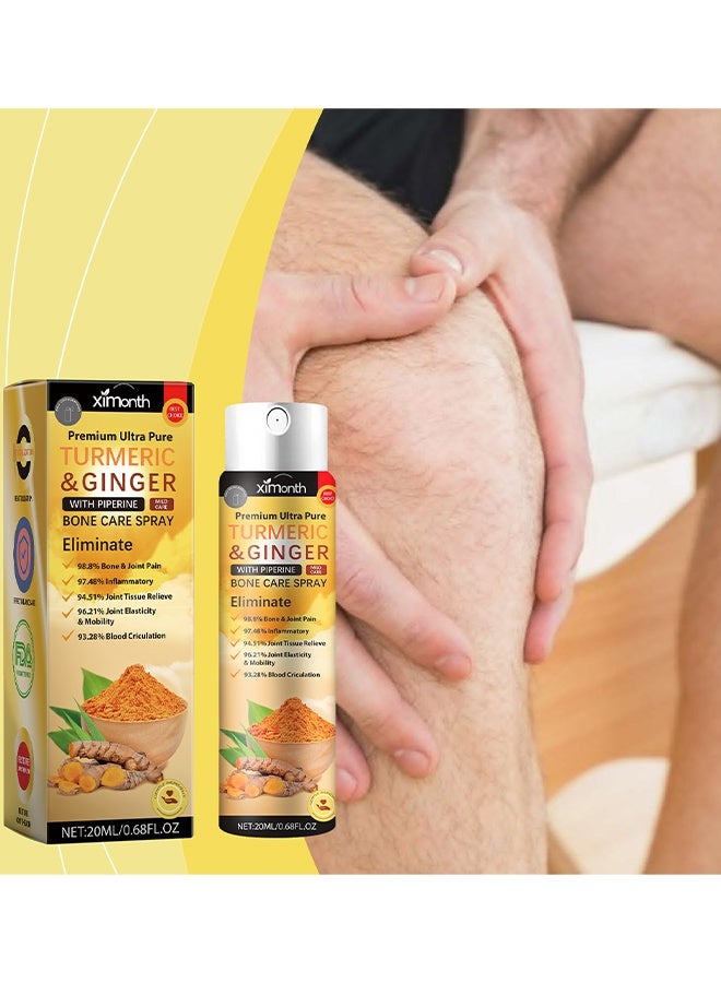 ximonth Turmeric & Ginger Bone Care Spray With Piperine, Natural Joint & Bone Relief Spray For Muscle Joint Discomfort, 20ml - Image 2