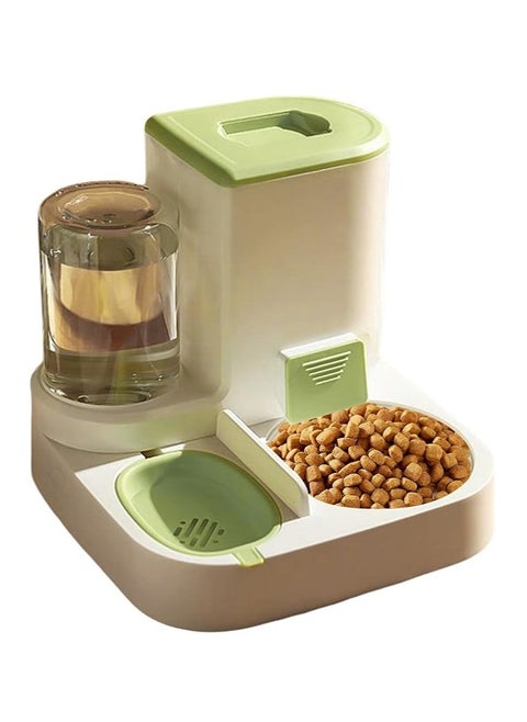 All-in-one pet feeder, automatic gravity food and water bowl set for cats, 2-in-1 water dispenser, automatic feeding for cats/dogs, small auto-dispensing pet waterer
