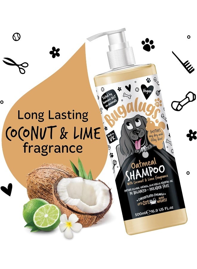 Bugalugs Oatmeal & Aloe Vera Dog Shampoo 500ml - Vegan Pet Shampoo for Itchy Skin - Image 3