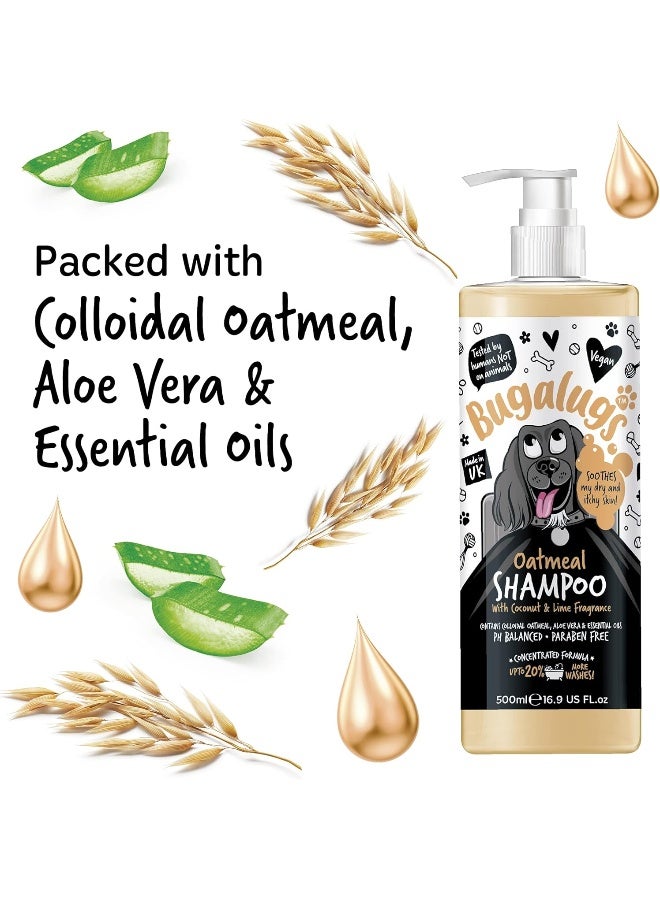 Bugalugs Oatmeal & Aloe Vera Dog Shampoo 500ml - Vegan Pet Shampoo for Itchy Skin - Image 4