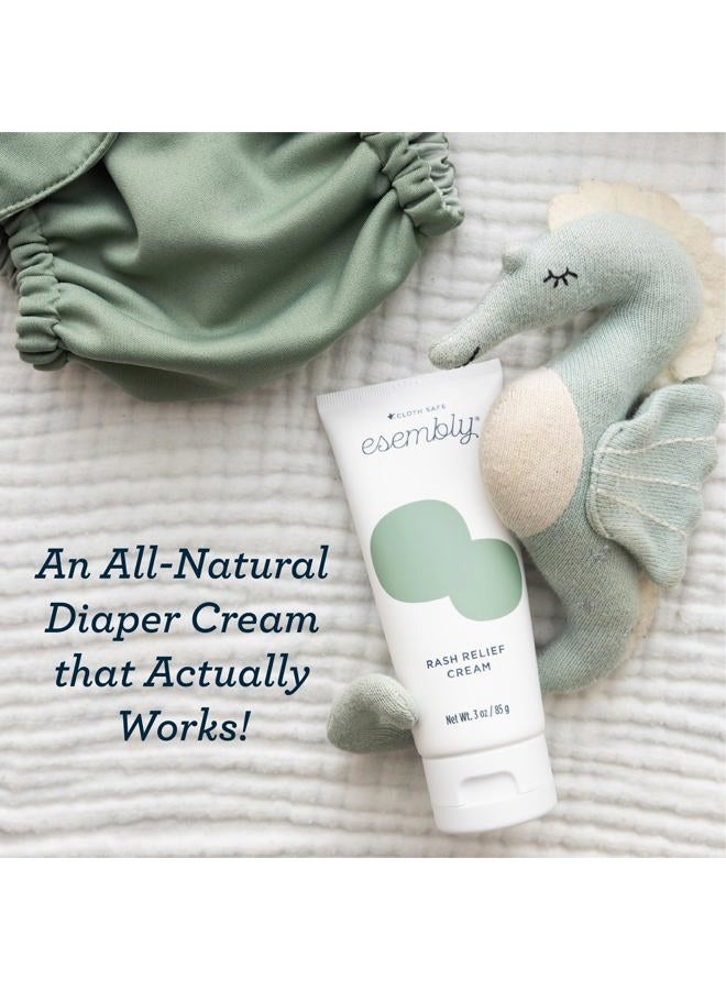 Esembly Rash Relief Cream, Organic and Cloth Friendly Zinc Oxide Barrier Cream, Soothes and Heals Diaper Rash, Natural Aid for Baby Bottom Discomfort, 3oz - Image 4