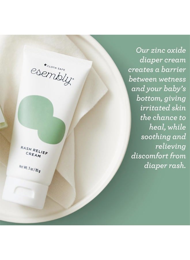 Esembly Rash Relief Cream, Organic and Cloth Friendly Zinc Oxide Barrier Cream, Soothes and Heals Diaper Rash, Natural Aid for Baby Bottom Discomfort, 3oz - Image 5