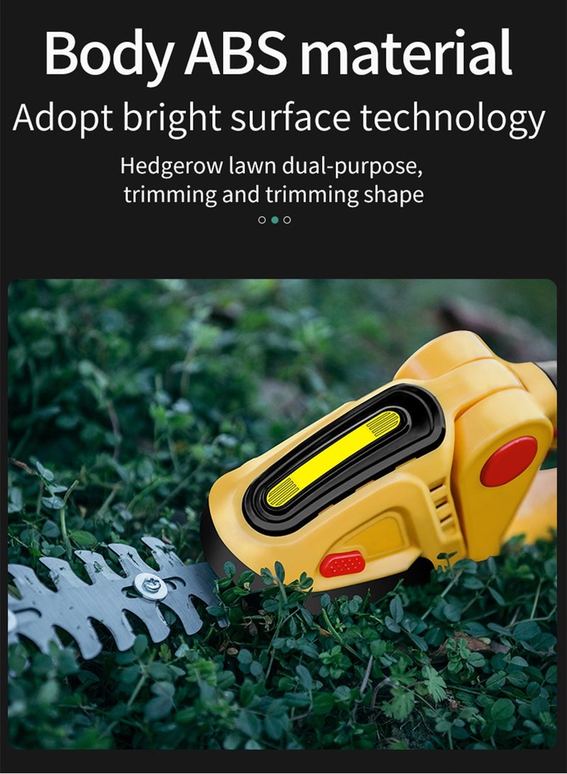 Arabest Electric Hedge Clippers One Electric One Rechargeable Pruning Shears Lawnmowers Green Belt Gardening Pruning Single-Handed Lithium Hedge Trimmers  - Image 3