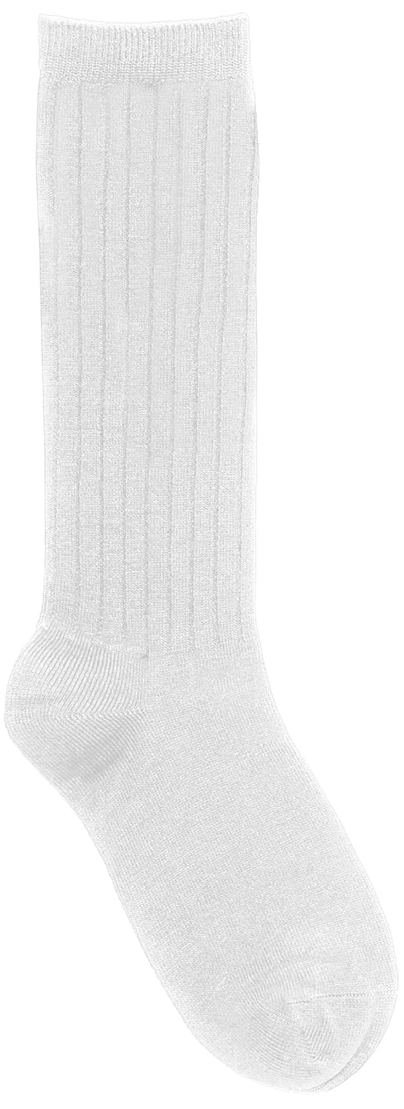 CLASSROOM Big Girls Uniform Cable Knee Hi Socks - 3 Pack, White, Large - Image 2
