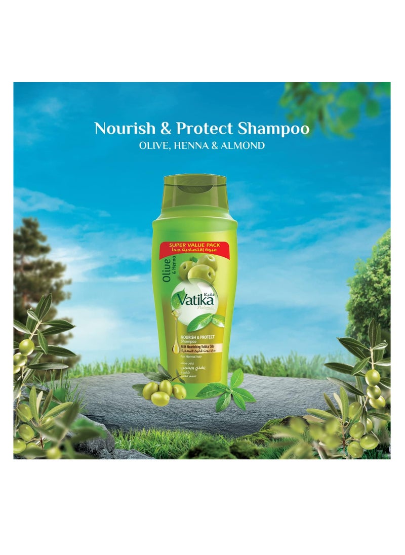 VATIKA - Set Of Vatika ٍShampoo With Olive And Henna Extracts And Vatika Lemon And Yogurt Anti Dandruff Shampoo 700 Ml - Image 1
