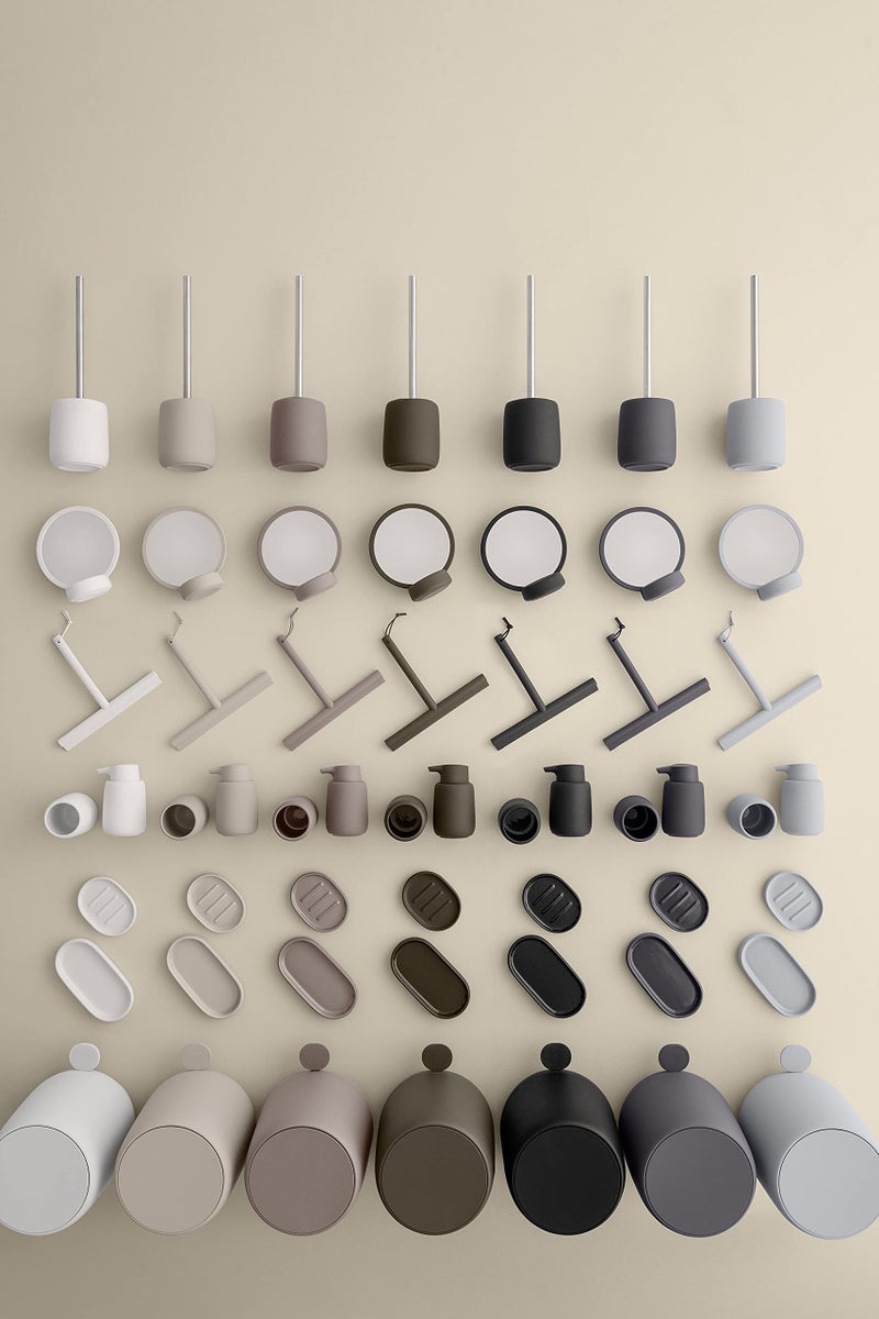 Blomus Sono Cosmetic bin, Pedal bin with Soft-Close and Inner Bucket 3 L, Plastic and Silicone, Diameter 20 x Height 25 cm, Colour Magnet - Image 2