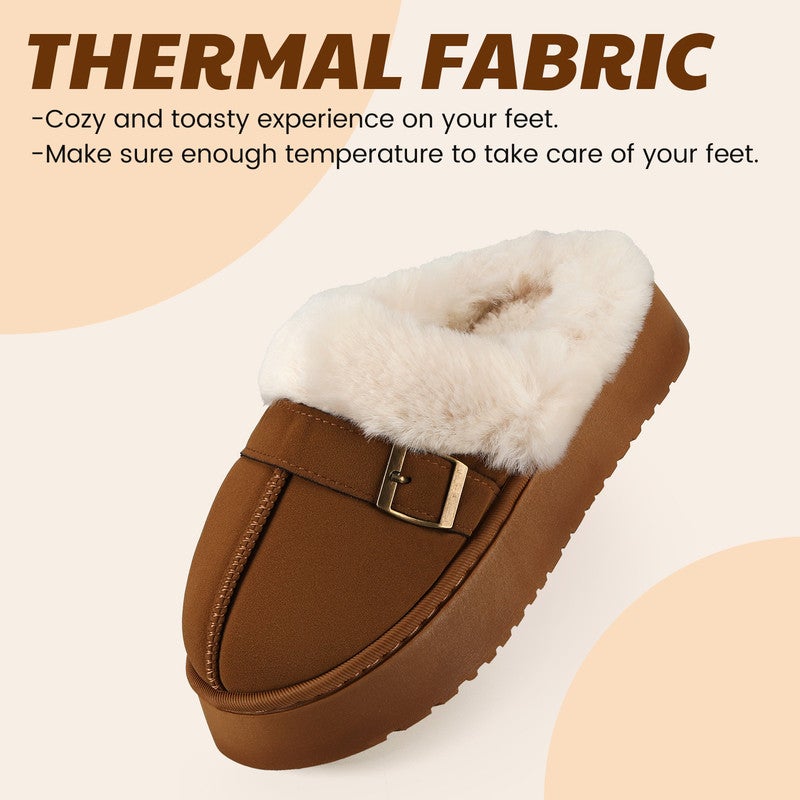 Lucky Kids Cozy Women's Flipper Slippers - Plush Faux Fur Indoor/Outdoor Slide Sandals with Durable Sole, Comfort House Shoes for Women - Image 2