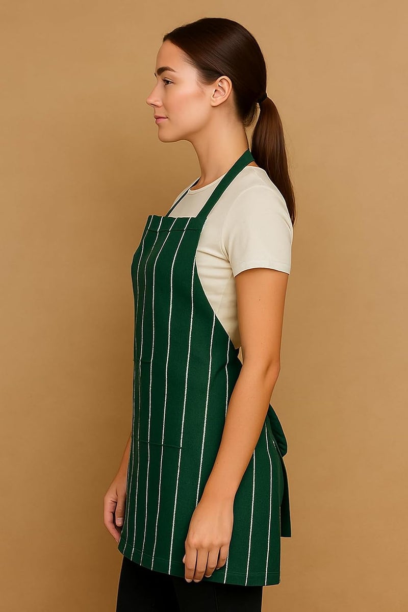CRAZYWEAVES 100% cotton apron cooking kitchen apron for women and men chef apron - Image 3