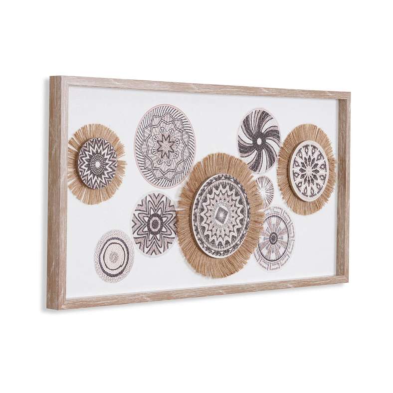 Pan Home Natural Framed Wall Art 70x35cm - Brown - Image 3