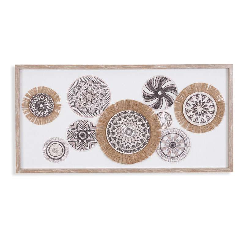 Pan Home Natural Framed Wall Art 70x35cm - Brown - Image 4